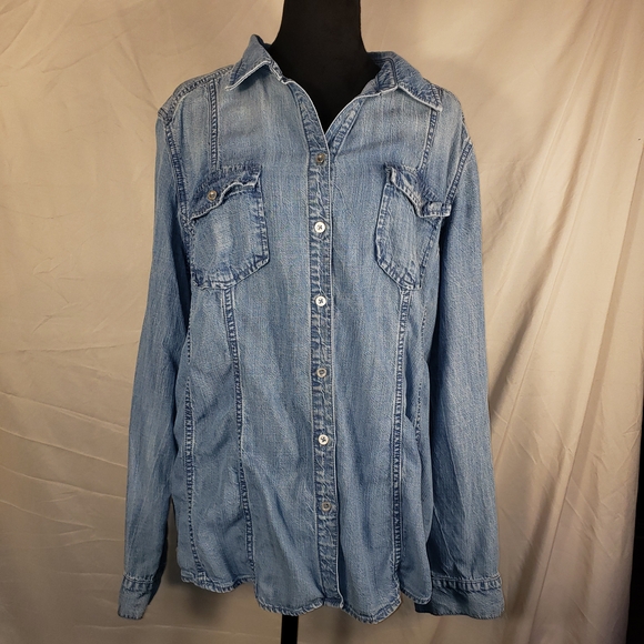 Chico's Tops - Chico's Classic Blue Denim Shirt - Chico's 3